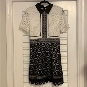 Black & white lace dress